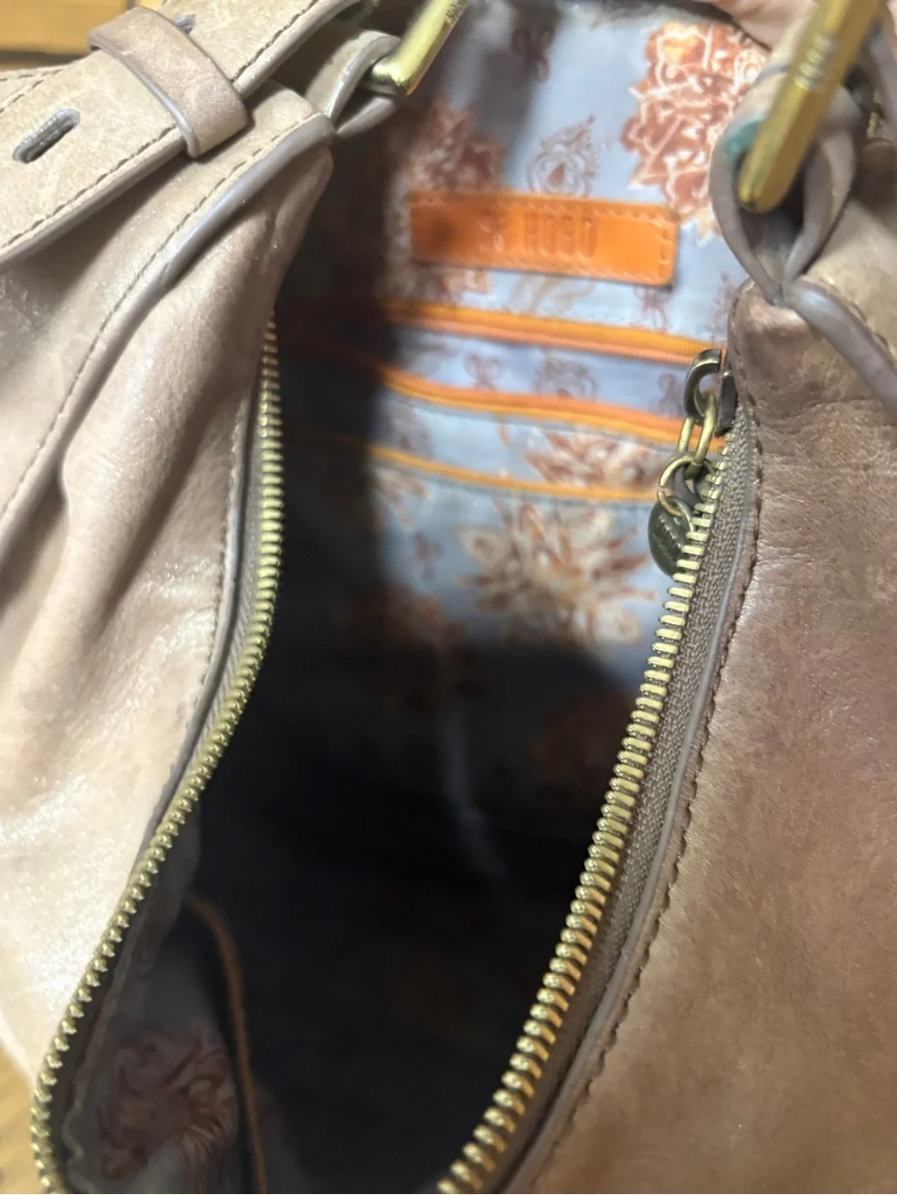 HOBO brand brown shoulder bag and wallet